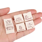 50 шт. тканевые этикетки ручной работы, складывающиеся этикетки, рисунок кота, сердца, этикетки ручной работы сделай сам, вязаные головные уборы с принтом из хлопка