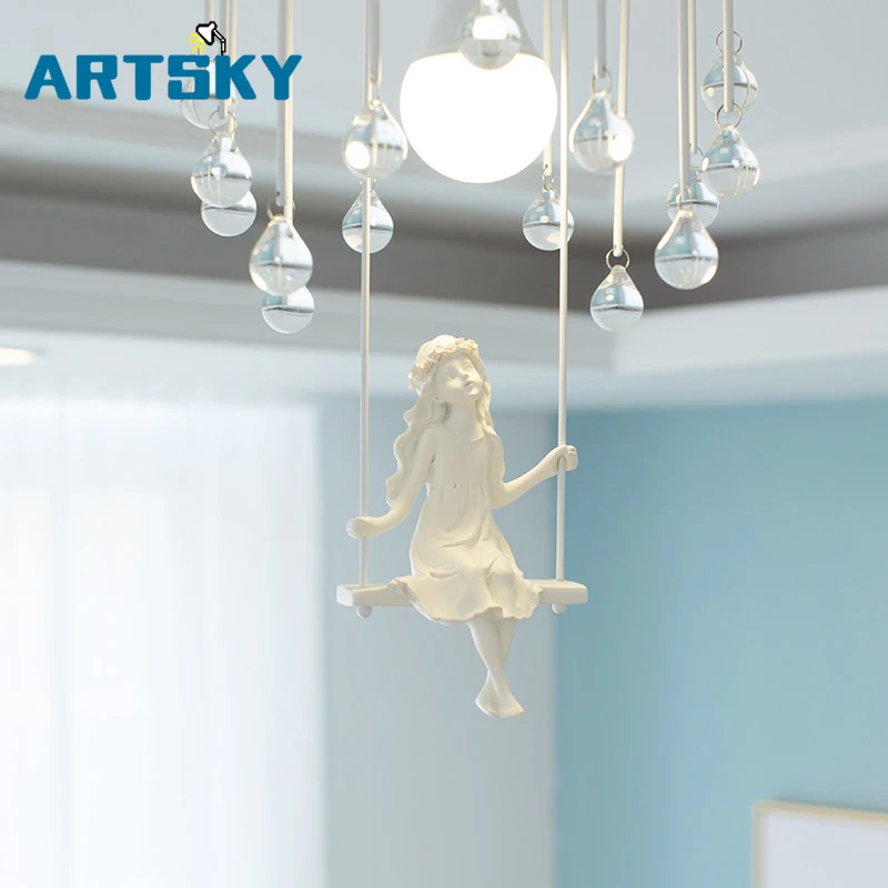 Nordic Style Creative Angel Art Home Decoration Chandelier Lamp for Bedroom Study Children's Room | Освещение