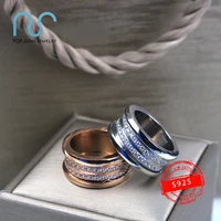 s925 sterling silver ring brand zero ring full circle diamond thread ring trendy luxury jewelry women lover original with logo