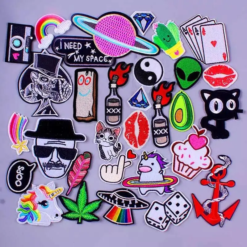 Pulaqi мультфильм Кот Единорог животных вышивка патчи для одежды DIY гладить на