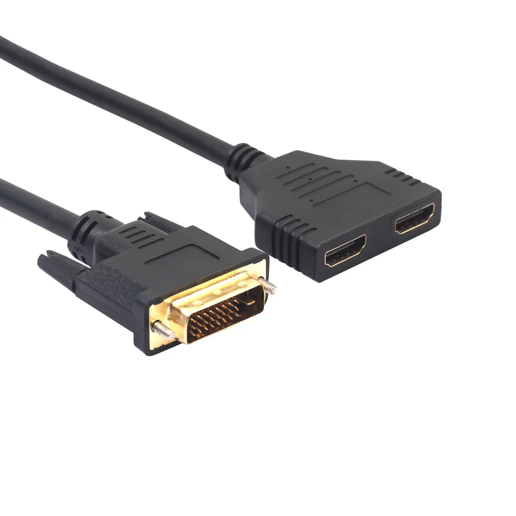 EPULA 2019 Новый USB адаптер DVI D 24 + 1 штекер на 2 HDMI Женский Кабель двунаправленный