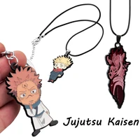 anime jujutsu kaisen necklaces cartoon figure gojo satoru yuji itadori bag pendant necklace cosplay jewelry