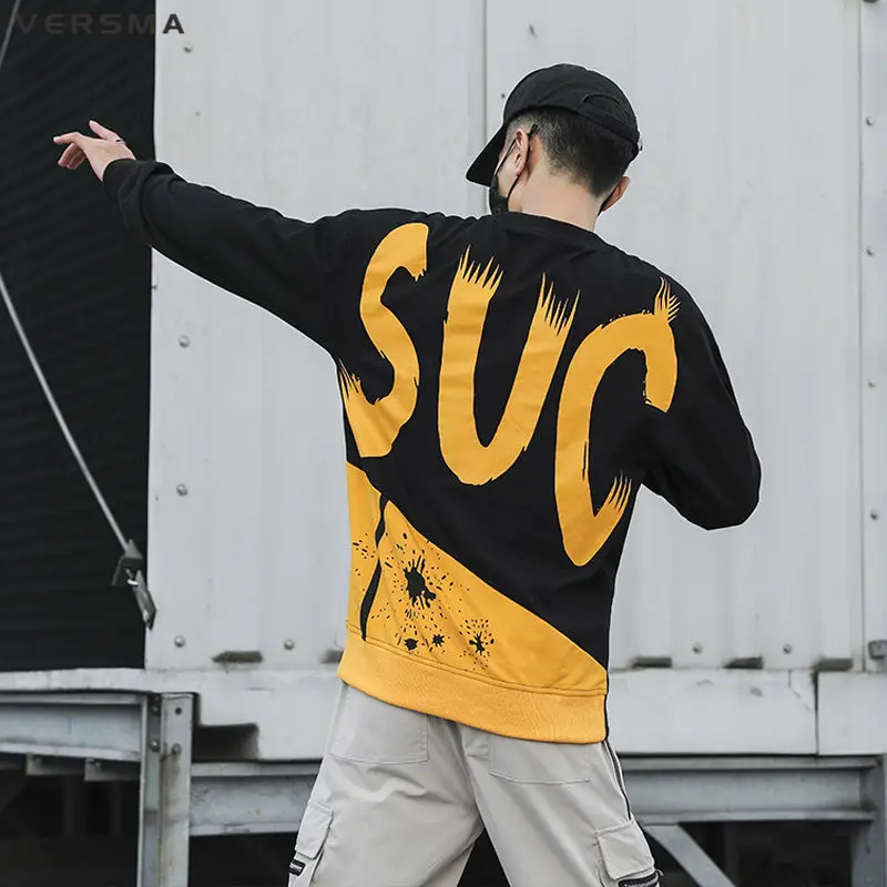 VERSMA обувь в японском стиле Харадзюку с принтом граффити Толстовки капюшоном и
