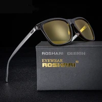 roshari night vision polarized sunglasses high definition driving anti glare glasses unisex a38