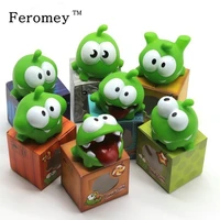 7pcslot cut the rope baby bb noise toy cut the rope om nom candy gulping monster figure toy vinyl rubber android games doll