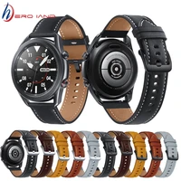 22mm leather watchband strap for samsung galaxy watch 3 45mm 46mm band sport smart bracelet replacemen wristband correa