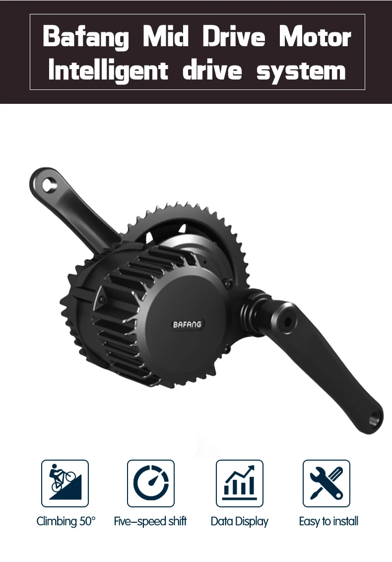 Bafang BBS02B 36 в 500 Вт среднемоторный привод 8fun BBS02 велосипед электрический e велосипед конверсионный комплект центральный двигатель eBike часть eBike Середина
