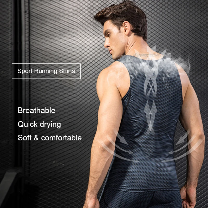 Мужская быстросохнущая спортивная рубашка мужской Эластичный облегающий