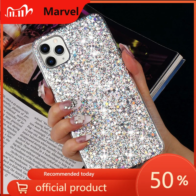 

Luxury Glitter Sequins bling Soft Shockproof Silicone phone Case for iphone 5 5S SE 6 7 8 plus X XS XR MAX 11 Pro 12 back cover