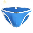 BRAVE PERSON, мужские сексуальные спортивные шорты-боксеры, мужское нижнее белье, мини-трусы с низкой талией, гладкая дышащий эластичный нейлон нижнее белье, мужские трусы B1119