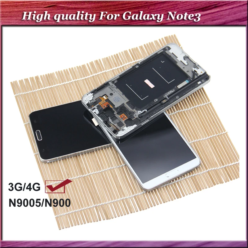 ЖК экран для Samsung Galaxy Note3 Note 3 N9005 N900 дисплей сенсорный дигитайзер сборка с рамкой