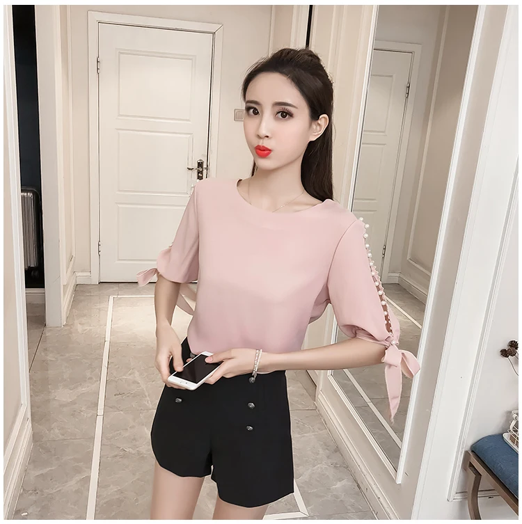 Комплект из модных женских блузок 2021 летние женские Топы женская шифоновая