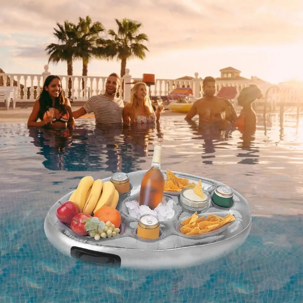 

Summer Party Bucket Swimming Pool Inflatable Pool Float Bath Toys Cup Holder Beer Drinking Cooler Swimming Beverage Bar Coasters