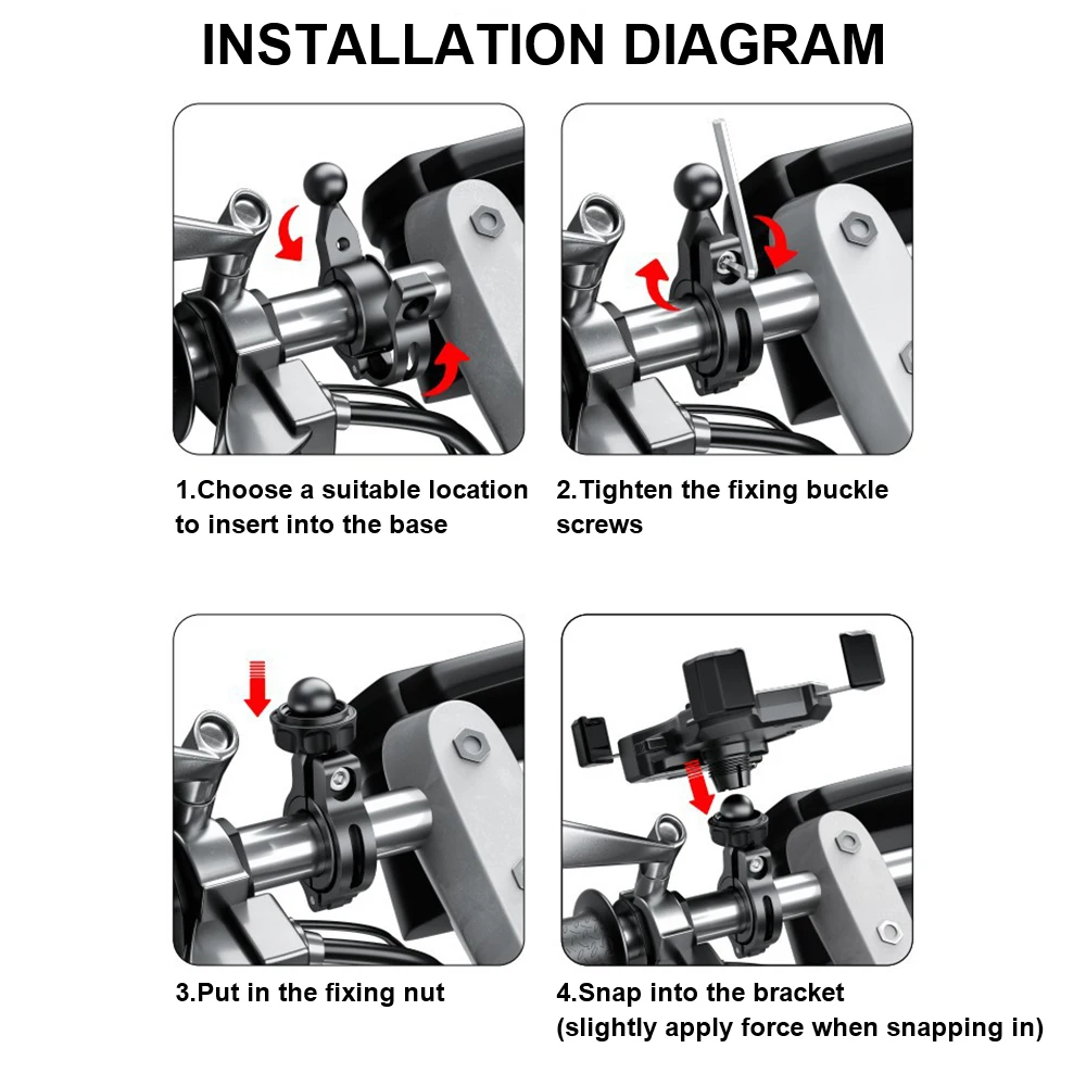 motorcycle bicycle handlebar stand mount phone holder bracket type for iphone samsung motorcycle accessories universal free global shipping