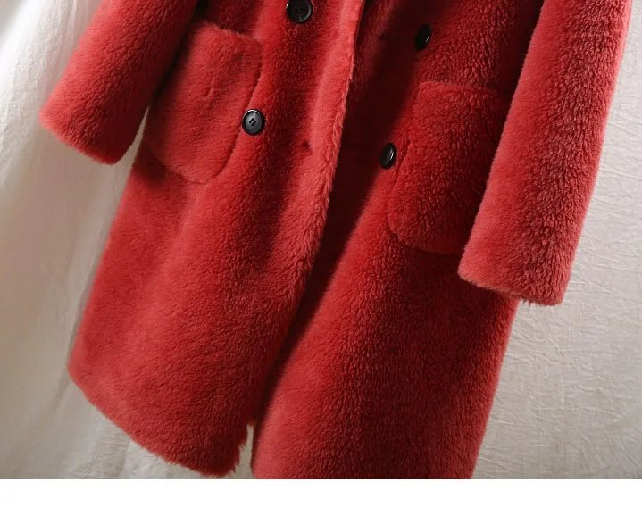 Женское плотное шерстяное пальто OFTBUY, со шерсти, зимняя тканевая двубортная парка, теплая свободная верхняя одежда