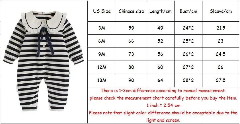 Детский полосатый комбинезон с воротником Питер Пэн и бантом|Ромперы| |