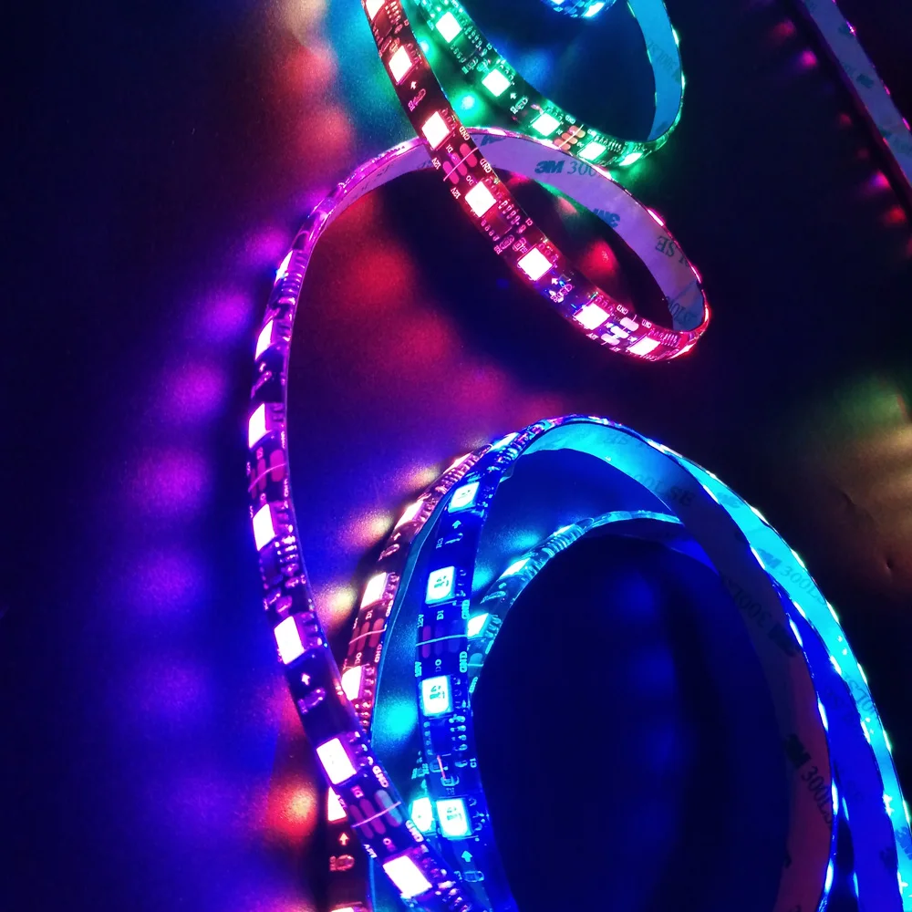 SM16703 WS2811 Addressable Rgb Led Strip 60 leds/M 12V digital 5050 programable 5M Smart Pixel Led Tape for led madrix project
