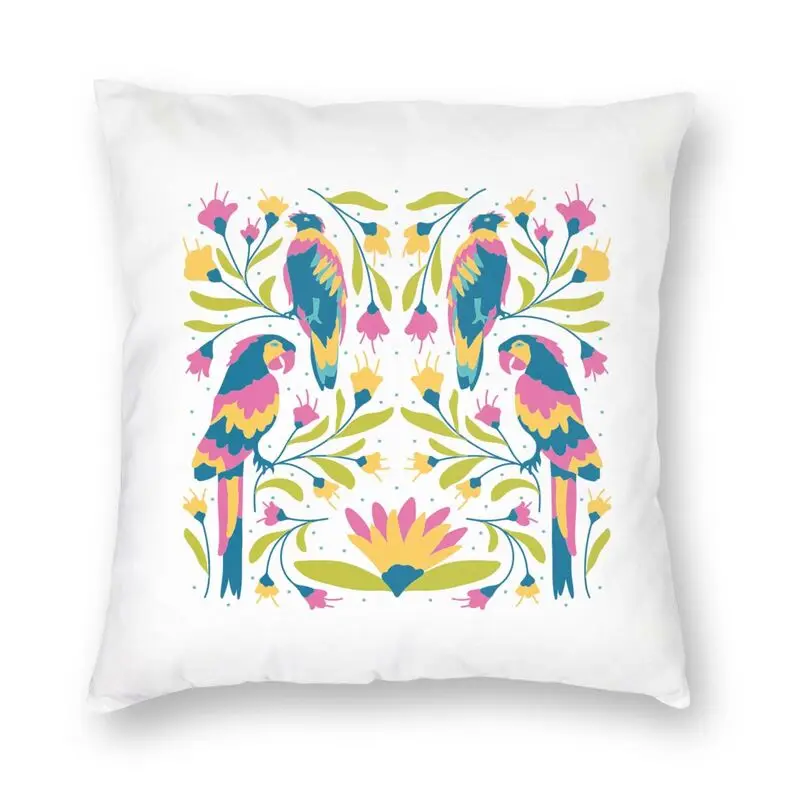 

Роскошный чехол с мексиканскими цветами и птицами с вышивкой Otomi для гостиной