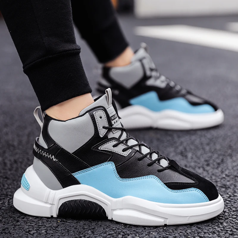 

High Top Men Shoes Fashion Men Casual Shoes Lace Up Breathable Adult Footwears Walking Sneakers Male Zapatillas Spring/Autumn