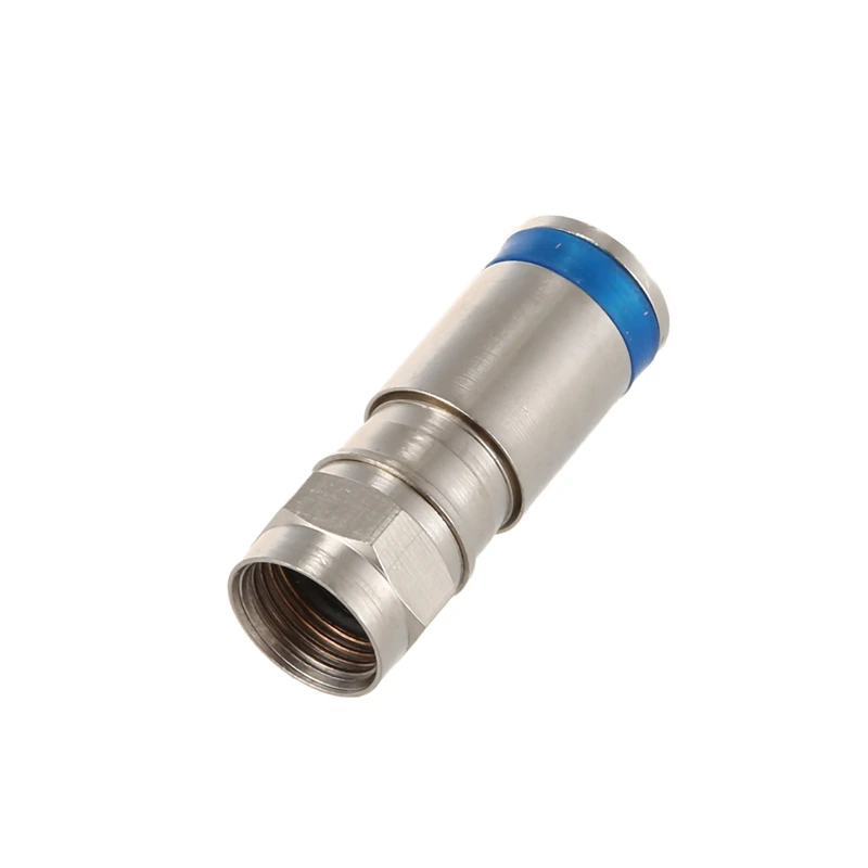 10Pcs F-Type Male Plug Compression Connectors For RG6 Coax Coaxial TV Cable HQ | Автомобили и мотоциклы