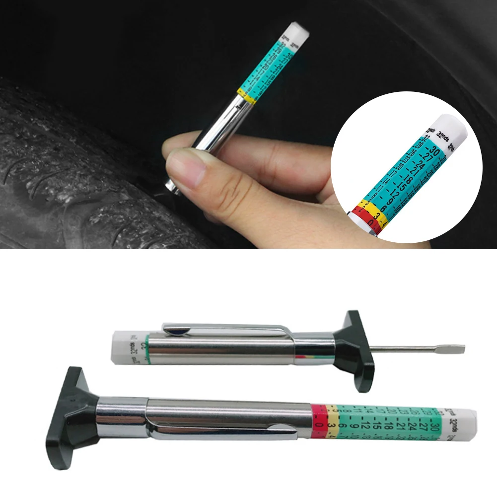 

Car Truck Tire Tread Gauge Portable Tyre Depth Tester Color Coded Metric Gauge Measurement Car Accessories Dropshipping