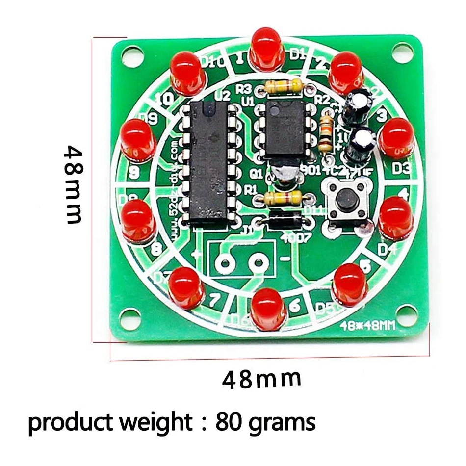 Lucky поворотный водяной светильник DIY Электронный набор электролотерейный Набор