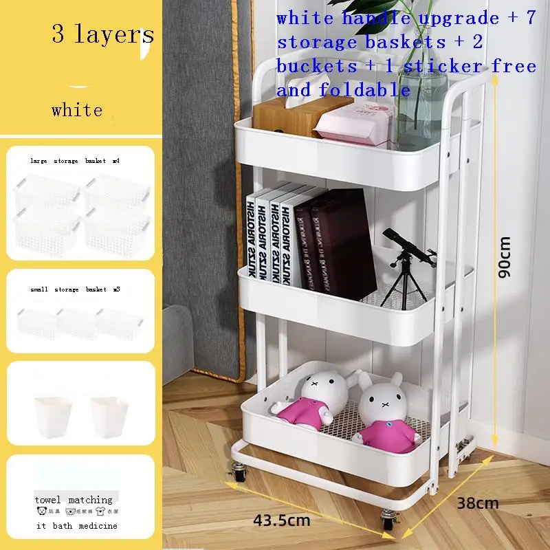 

Y Cuisine Rangement Sponge Holder Bathroom Almacenamiento Cocina Repisas Estanteria Estantes Organizer Trolleys with Wheels Rack