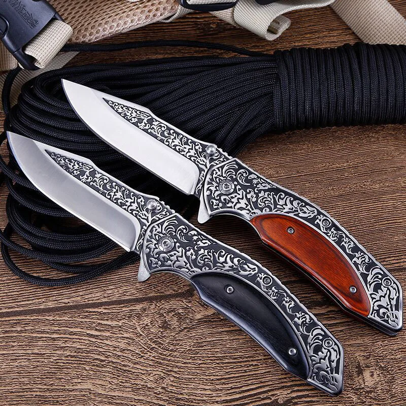 

8.8'' Damascus Steel Folding Blade Knife Pipe Cutter Pocket Knives Survival 8Cr18 Steel Blade Tactical Outdoor Knife Tool