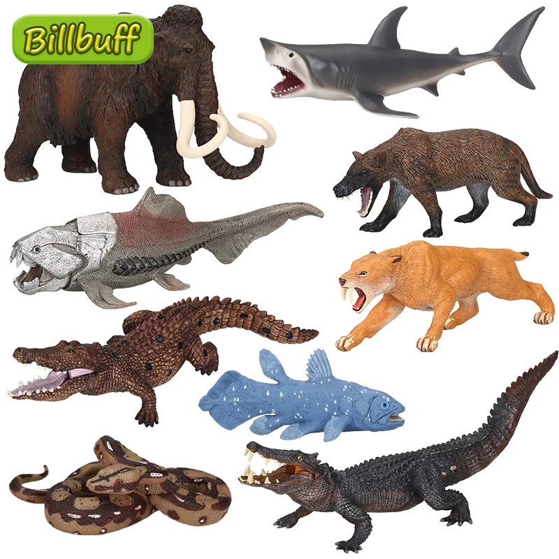 

Simulation Wild Ocean Ancient Animal Model Saber-toothed Tiger Mammoth Crocodile Wolf Figures Early Educational toy for children