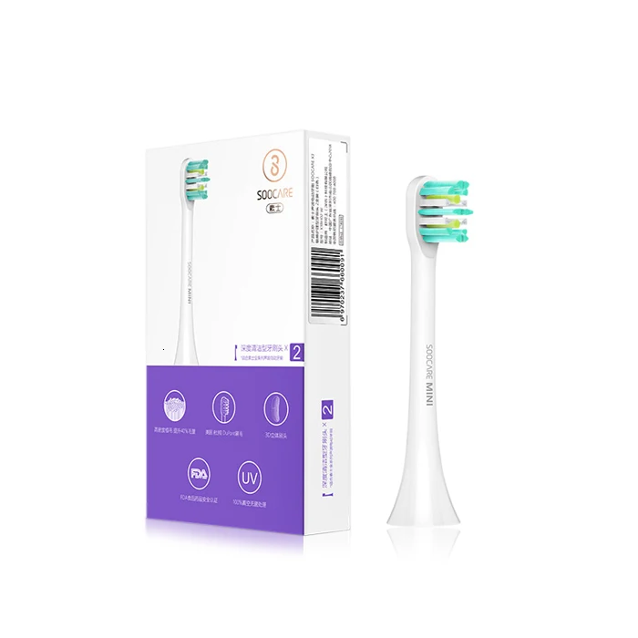 Xiaomi Soocare X3 2 шт SOOCAS сменная электрическая зубная щетка головка для SOOCAS/Xiaomi Mijia SOOCARE X3 головка щетки горячая распродажа