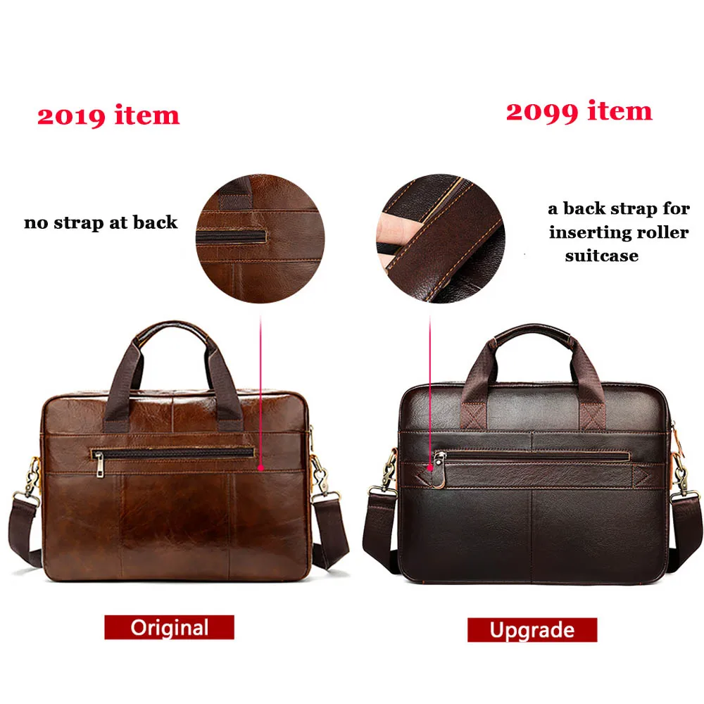 Men's Briefcases Men's Bags Genuine Leather Lawyer/office Bag for Men Laptop Bag Leather Briefcases Bag for Documents 209