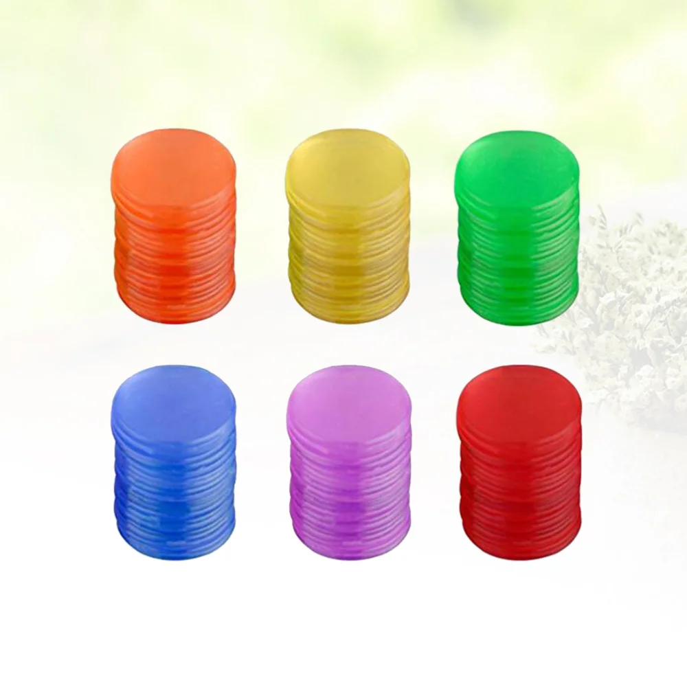 

120pcs 19mm Transparent Counters Counting Bingo Chips Markers Bingo Supplies Pro Count Bingo Chips for Bingo Game Cards