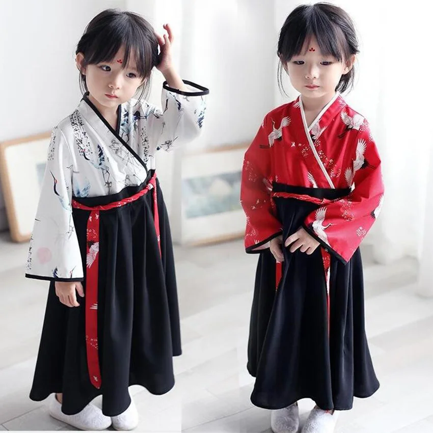 Юбка ханьфу в стиле ретро для девочек Китайская традиционная одежда комплект