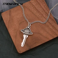 mewanry 925 steamp sweater necklace fashion vintage punk hiphop party creative design planet key jewelry birthday gifts