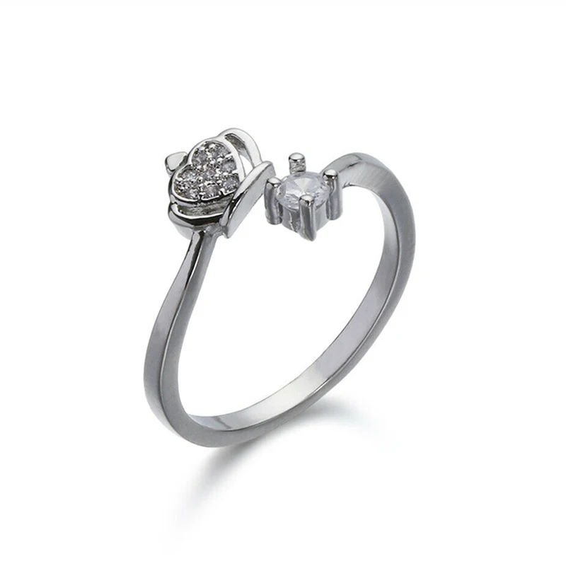 

Crown Crochet Loop Finger Ring Sewing Accessories Adjustable Knitting Tools DIY Finger Wear Thimble Yarn Guides Tool