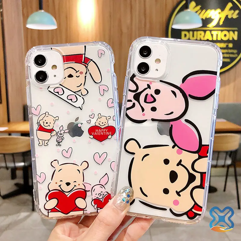 

Disney Pooh Original Phone Case for IPhone 6S/7/8P/X/XR/XS/XSMAX/11/12Pro/12min Phone Couple Case Cover for IPhone 6P 6sp