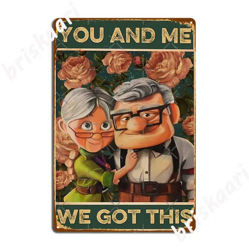 

Карл и Элли вы и я получили эти металлические знаки, пещера, паб, клувечерние, забавный жестяной знак, плакат