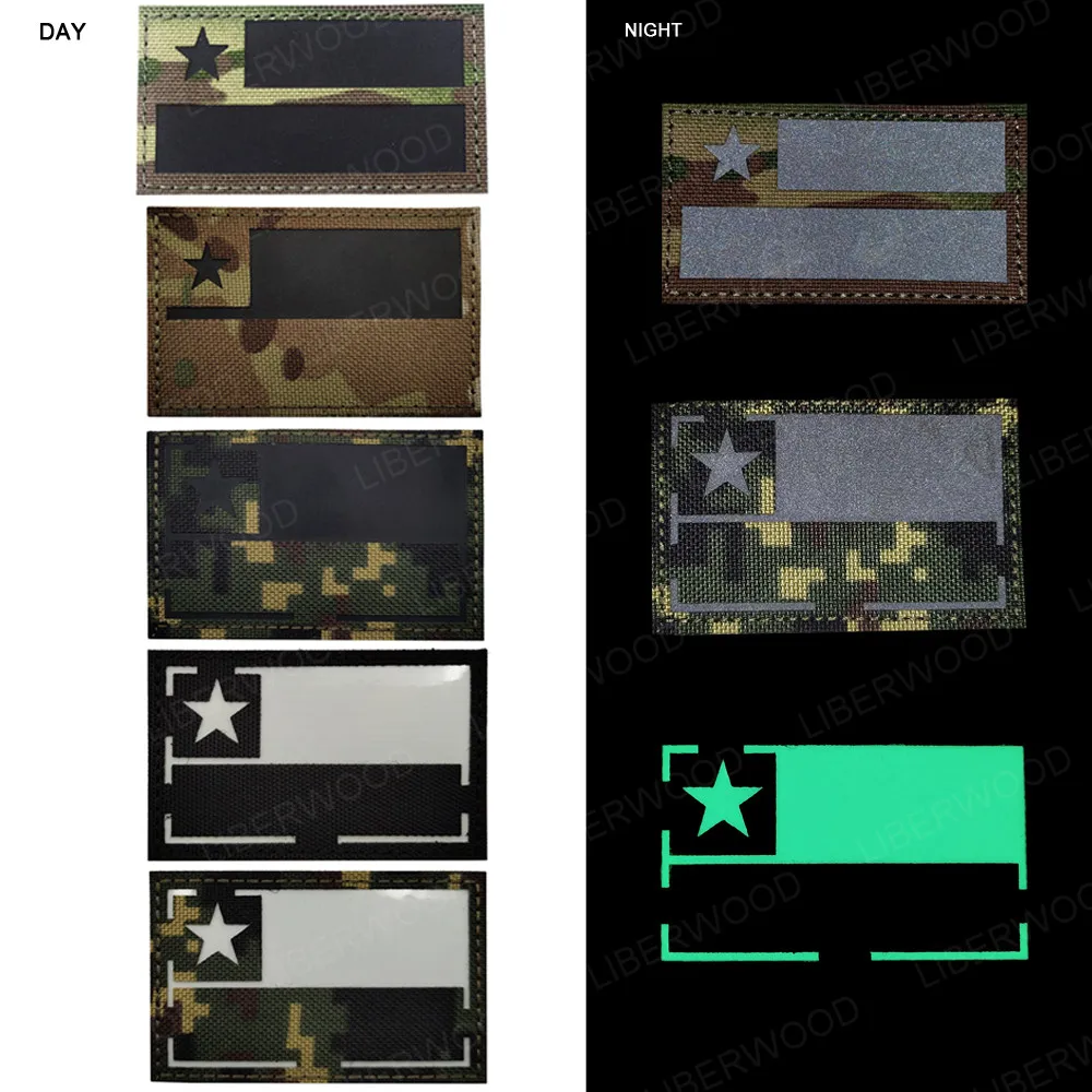 LIBERWOOD Мультикам Чи Чили Флаг патч тактический отражающий бейдж для равномерного