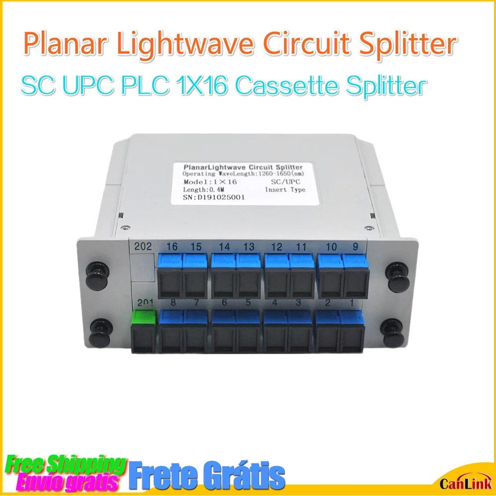 

SC-UPC 1*16 Fiber Optical FTTH PLC Splitter Box with 1X16 Planar waveguide type Lightwave Circuit Cassette Splitter