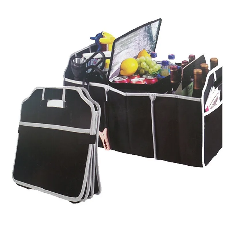 

Черные Большие вместительные сумки для хранения в автомобиле, органайзер для инструментов, косметички для макияжа, футляры, контейнер, скла...