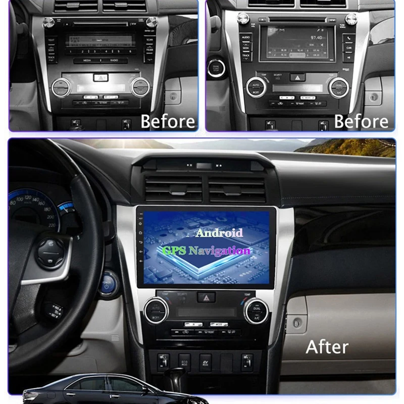 

9 Inch 2 Din Android 10.0 Car MP5 Player Stereo Radio 2+16GB Wifi Bluetooth GPS Navigation for Toyota Camry 2012-2014