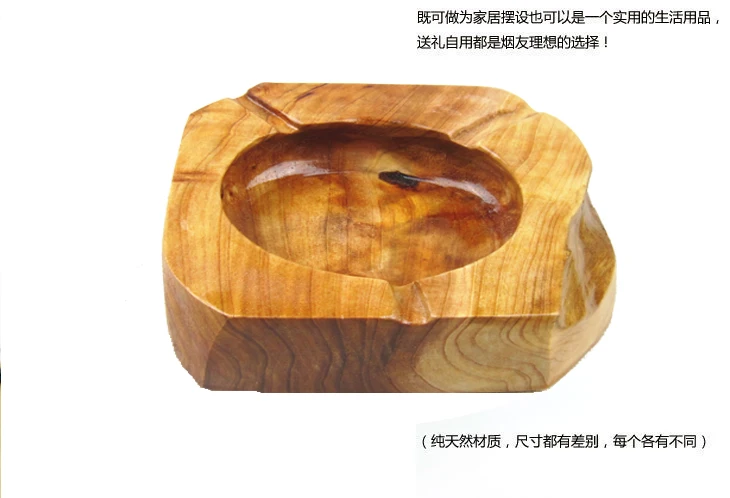 Оригинальная деревянная пепельница из натурального дерева крутая творческие