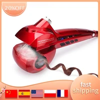 automatic hair steam curler ceramic iron rotating styling steamer spray curl spiral machine tool with lcd digital display