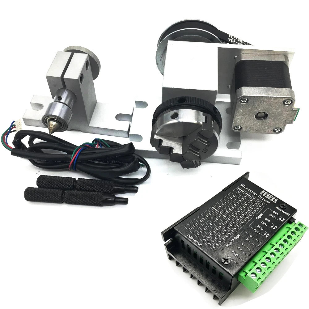 

CNC 4 оси а ось вращения 3 челюсти 50 мм 2 "K01-50 патрон 4-го вращения задний сток драйвер комплект для фрезерования деревообрабатывающий пластик г...