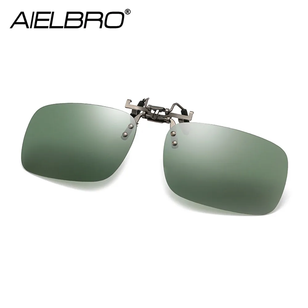AIELBRO поляризованные солнцезащитные очки с зажимом для вождения на открытом