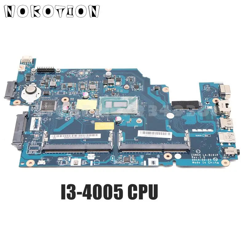 NOKOTION NBV9M11001 NB.V9M11.001 для ноутбука Acer aspire E1 571 P256 E5 материнская плата Z5WAH LA B161P ЦП DDR3L|z5wah