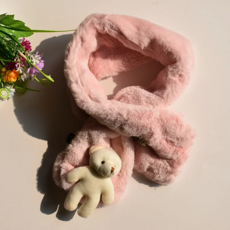 Детский Теплый зимний шарф в форме перекрещивания милый объемный мультяшный