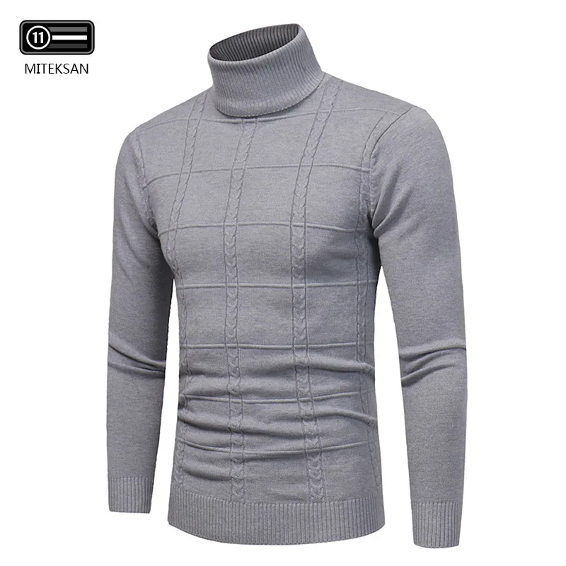 

Fashion Turtleneck Pullover Sweater Mens Long Sleeved Sweaters Men Turtleneck SolidColors Sweater Casual Classic Man Size M-3XL