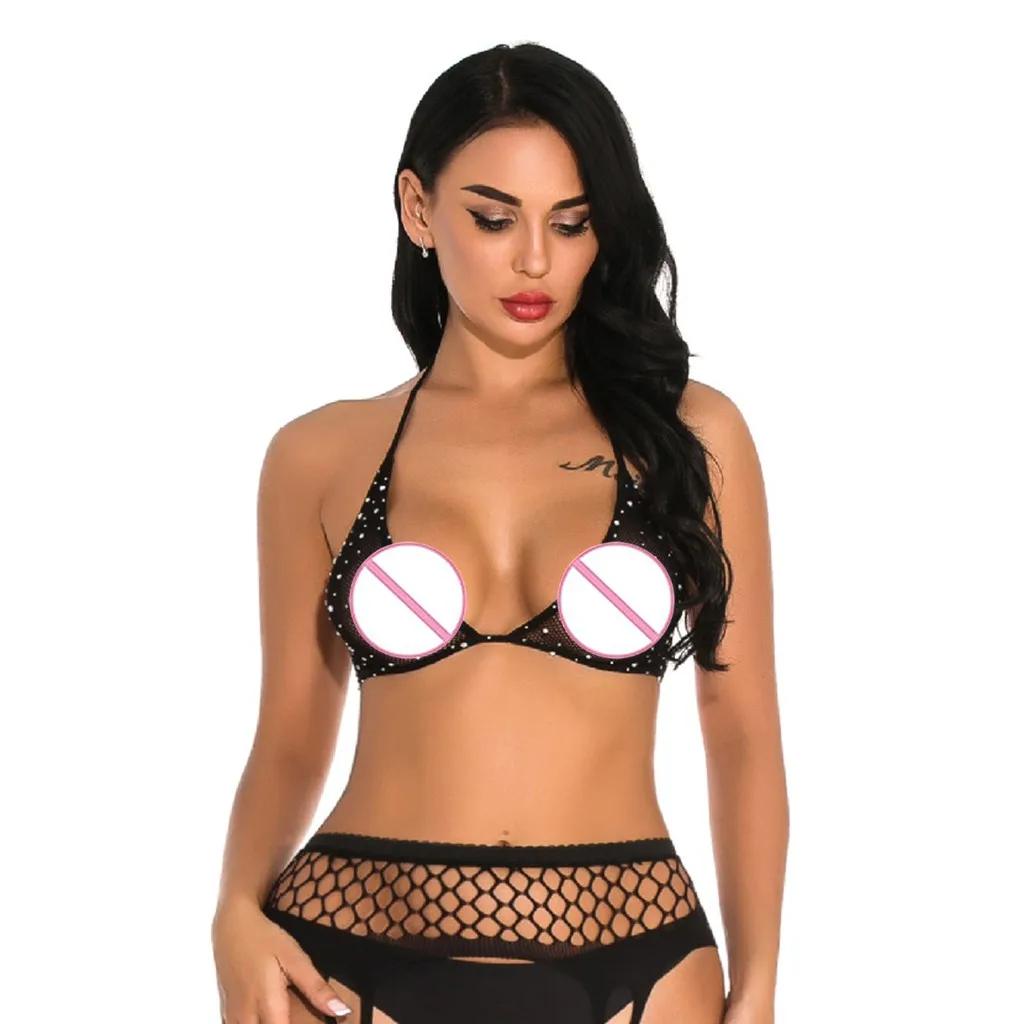 Новинка 2020 блестящее нижнее белье Алмазный бандаж бюстгальтер одежда для сна