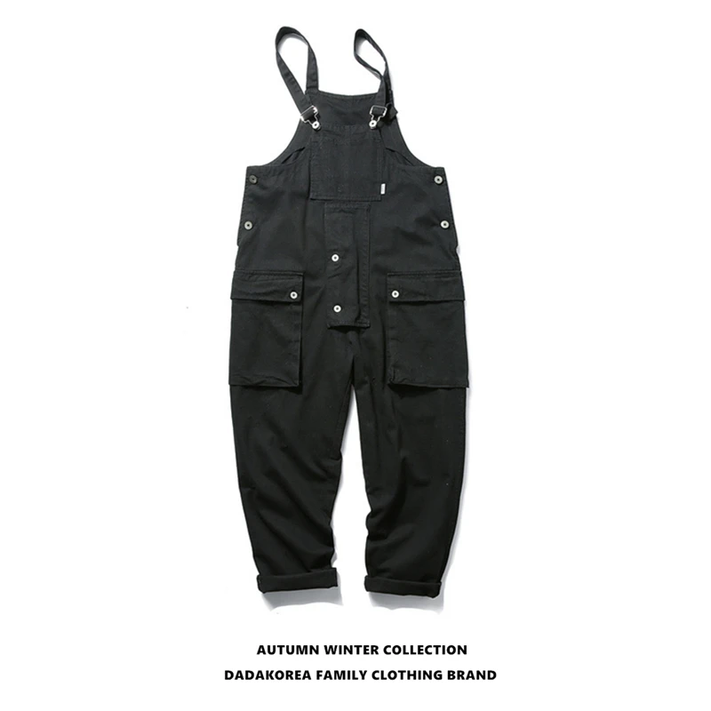 Мужской повседневный комбинезон Ins Осенний Свободный с карманами в уличном стиле